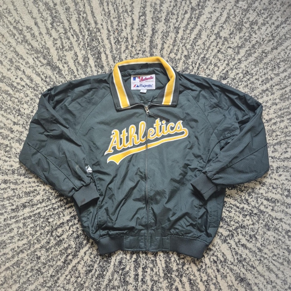 MLB Green and Yellow Logo Youth Jacket